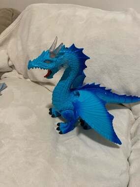 The Discovery Kids RC Smoke Breathing Walking Blue  Dragon - NO REMOTE Control